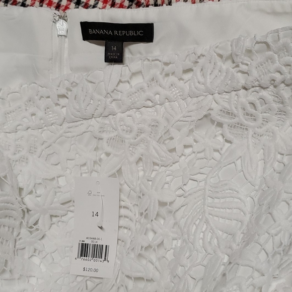 NWT Banana Republic White Lace Skirt, Sz 14 - Picture 3 of 5